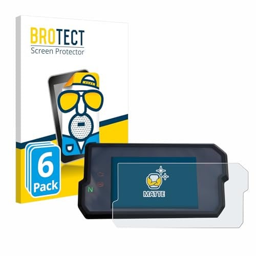 BROTECT Entspiegelungs-Schutzfolie für KTM 125/390 Duke 2017+ (6 Stück) Matte Displayschutz-Folie, Anti-Reflex, Anti-Fingerprint