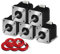 iMetrx Nema 17 Schrittmotor,5 Stück, 42 x 38 mm, 1,5 A, 2 Phasen, 4 Drähte, 1,8 Grad, mit 99,8 cm Kabel für Creality CR-10 10S Ender 3 3D-Drucker/CNC-Extruder und Y-Achse (42–34 x 5)