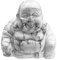 Fekuar Weißer Howlith-Türkis, Happy Buddha-Statue, handgeschnitzt, Maitreya lachender Buddha-Figur, Skulptur, Tasche, Heilkristall, 40 mm
