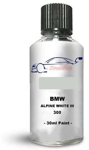 Xtremeauto Touch Up Paint For Bmw 1 Series Alpine White III 300 30Ml Direct Appliance Chip Scuff Mark Brush In Lid