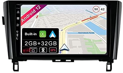 JOYX Android 12 Autoradio Passt für Nissan X-Trail Qashqai j11 Rouge (2014-2018) - Rückfahrkamera KOSTENLOS - 2G+32G - 10.1 Zoll 2 Din - Unterstützen DAB Lenkradsteuerung WiFi BT Carplay Android Auto