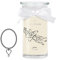 JuwelKerze Creamy Vanilla Halskette Silber - Schmuckkerze 80 Std - große Duftkerze mit Orientalischem Duft - beige Kerze mit Schmuck Überraschung - Geschenke für Frauen, Geburtstag