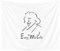 EHOMERY Wandteppich Gewebt Wandtuch Hochformat Schwarz Und Weiß Einfache Linienskizze Einstein Wandbehang Fotodruck Wanddekoration Aussenbereich 95X73Cm