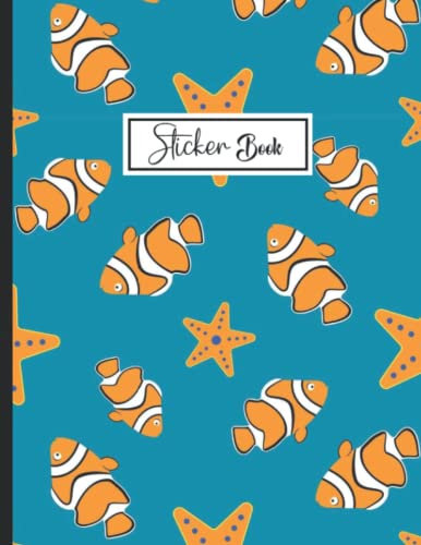 Sticker Book: Blank Sticker Collection Book for Girls with Fish .