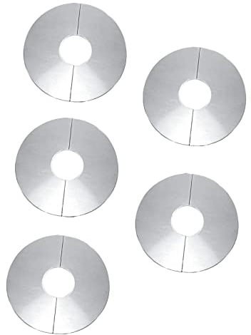 Begino Wand-Split-Flansch, 22 mm Durchmesser, Edelstahl, runde Rosettenplatte, Wasserrohrabdeckung, geteilter Flansch für verschiedene Rohre (5 Stück)