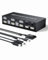 4K DisplayPort HDMI KVM Switch 2 Monitors 2 Computers, BolAAzuL KVM Switch Dual Monitor HDMI and Displayport for 2 PC Share Mouse Keyboard and 2 Screens with USB Cables, Desktop Controller and Power