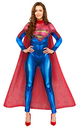 amscan 9915767 - Offizieller DC Comics Supergirl Jumpsuit für Erwachsene, Größe 44-46