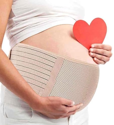 AIWITHPM Bauchband Schwangerschaft Stützgürtel - Bauchgurt für Schwangere - Schwangerschaftsgürtel stützt Taille Becken und Rücken - verstellbar - atmungsaktiv