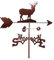 Wetterfahne Design Hirsch Retro Wetterfahne Windrichtungsanzeige Hof Windmesswerkzeuge Wetterhahn Edelstahl Langlebig Mit Anti-Rost-Beschichtung