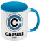 Mug de Couleur Qualité Premium Bleu - Capsule Corp. Geek Jeux Video Serie Film - Tasse avec anse et intérieur de couleur