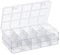 MumdoYAL 2 pièces boite rangement plastique，boite rangement vis，boite a bijoux，rangement bijoux，avec 15 compartiments et couvercle pour stocker des boucles d'oreilles, des perles, des vis