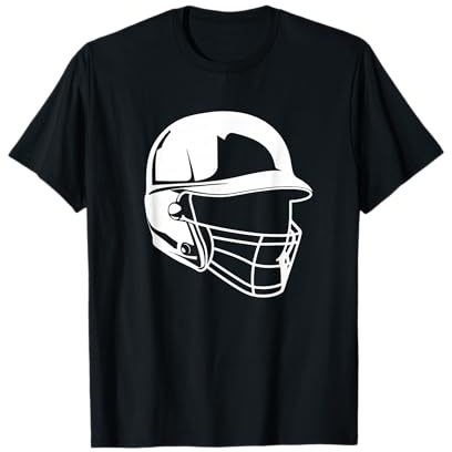 Baseball Helmet Drawing Bat-and-Ball Sport T-Shirt