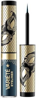 Eveline Cosmetics Variété Langhaftender Wasserfester Glitter Eyeliner - 24-Stunden-Halt, Schnell Trocknend, Pinselapplikator - Erhältlich in Gold, Braun, Türkis & Silber