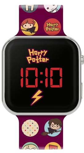 Accutime Harry Potter Kinder-Digitaluhr HP4155 mit LED-Anzeige und rotem Silikonarmband