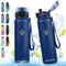 Vikaster Trinkflasche Thermosflasche, 500ml BPA-Frei, Auslaufsicher, Thermoskanne, 18/8 Edelstahl, Thermosflasche für Erwachsene, Sport, Fahrrad, Reisen, Fitness