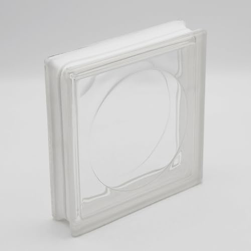 Design Glasbaustein Alpha klar, 19 x 19 x 5 cm - 8 Stück