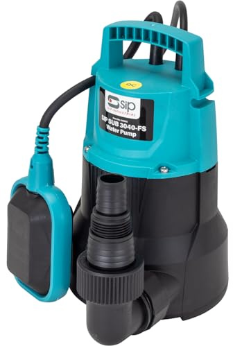 SIP SUB 3040 Submersible Clean Water Pump 400W 9000L/hr Float Switch | Pool Drain, Rainwater Harvesting, Garden Drainage, Motorhome, Spa, 5mm Particles, 6m Head, 9m Cable, IPX8, 230V