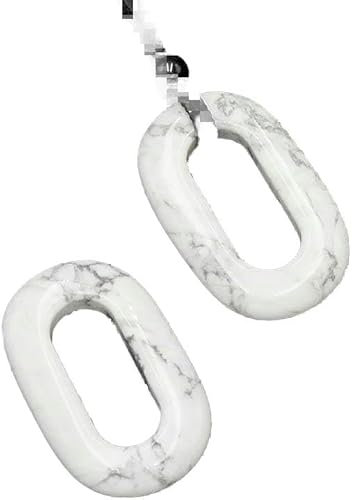 40 x 25 mm, 1 Stück, ovale runde Perlen zur Armbandherstellung, Edelsteinperlen/Charm/Anhänger zur Schmuckherstellung, Weißkiefer, 40 x 25 mm, 1 Stück Seil mitbringen