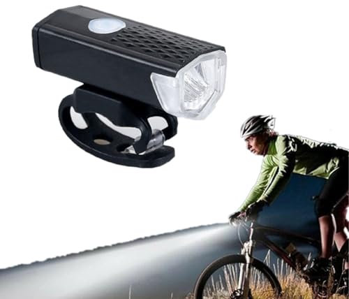 Luce per bicicletta, ricaricabile tramite USB, lampada impermeabile a LED, facile da installare, super luminosa, ricaricabile, per guida notturna