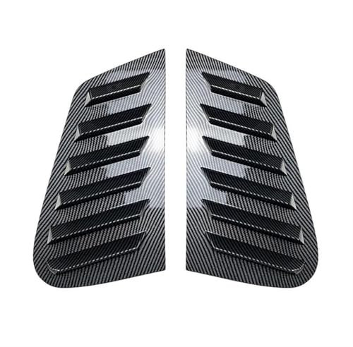 DZSQOMHGD Heckspoiler MK 4 1997-2006 Für VW Für Golf 4 Für Golf Für MK4 Dreieckige Hinten Fenster Lamellen Fensterläden Jalousien Abdeckung Trim Auto Heck Spoiler(Kohlenstoff-Look)
