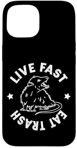Hülle für iPhone 15 Funny Live Fast Eat Trash Possum Lover