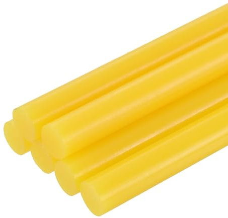 sourcing map 6pcs Full Size Hot Glue Sticks for Glue Gun 11mm x 200mm Large Glue Sticks, Yellow