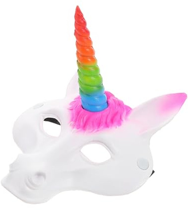 ERINGOGO Einhorn Maske Pu Schaum Tiermaske Für Halloween Kostümpartys Maskeraden Lustige Einhorn Maskerade Für Erwachsene Und Bunten Farben