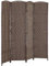 HOMCOM Paravent intérieur en Bois, 4 Panneaux, 180 x 180 cm, séparateur de pièce Pliable, pour Salon, Chambre à Coucher, Maison, Marron