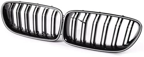 Frontstoßstangengitter Für 5 Serie F10 F11 F18 Grille Auto Glanz Schwarz Nieren Grill Dual Lamellen Racing Für 520d 530d 540i 10-17 Ersatz Kühlergrille