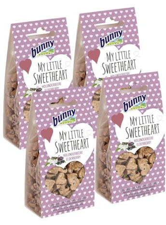 Bunny Nature My Little Sweetheart - Holunderbeere | 4er Pack | 4 x 30 g | Ergänzungsfuttermittel für Nager