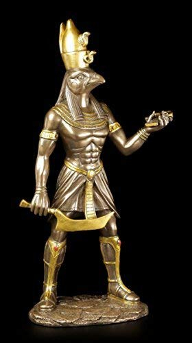 Horus Figur - Ägyptischer Krieger bronziert - Deko Ägypten Statue Gott Götter