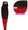Tape Extensions Ombré Echthaar Haarverlängerung 50cm Tape In Haare mit Klebeband 20 Tressen x 4 cm breit und 2,5g Gewicht pro Tresse Farbe #1b/red