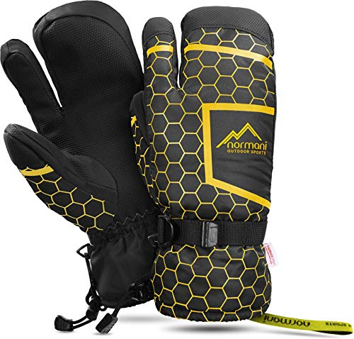 normani Winterhandschuhe Apex gefüttert mit ComforMax Classic bis -35 Grad im Hummer Stil Farbe Schwarz/Gelb Größe L