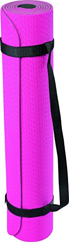 Deuser Yogamatte für Sport oder Gym/Rutschfest, Anti Rutsch/Dick & Faltbar/Unisex, für Erwachsene/Für Yoga, Pilates & Stretching/Vegan & Recyclebar/inkl. Tragegurt