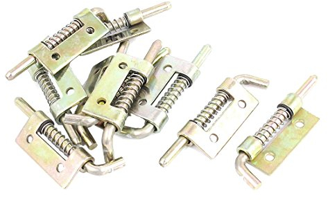Aexit 10Stück Türbeschläge & -schlösser Türscharniere Federbelastete Metall Link Fass Schraube Riegel & Bolzen Verriegelung 55mm
