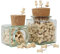 BeDelivered Elegant Holz Pinnadel in Korkglas, 120x, wiederverwendbar, umweltfreundlich, Holzfarbe, SHARP_PIN, Pin, Nadel