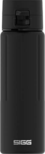 SIGG - Isolierte Trinkflasche - Thermoflasche Gemstone One Obsidian - Auslaufsicher - Federleicht - BPA-frei - 18/8-Edelstahl - Outdoor & Camping Zubehör - Schwarz - 0,5L