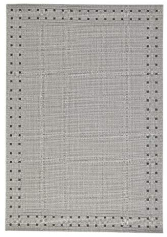 BODENMEISTER In- und Outdoor-Teppich Teppich Naturfaser-Optik hell-grau Silber 80x150cm, BM7911DS