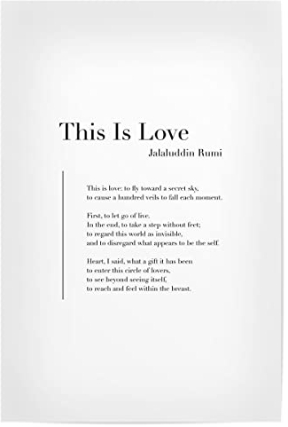 artboxONE Poster 30x20 cm Typografie This is Love by Rumi - Bild Love Famous jalaluddin Rumi
