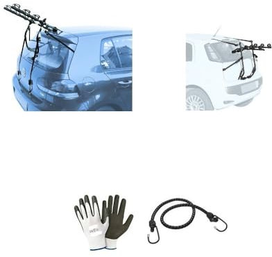 Kompatibel mit BMW Serie 1 Coupe 3P (07-13) Fahrradträger hinten für Auto für 3 Fahrräder aus Stahl mit Einstellungen von Riemen und Schnallen