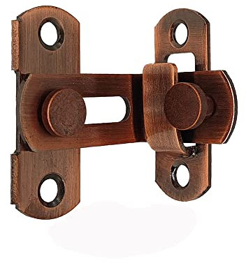 KAFENDA Chiusura per Cancello a 90 Gradi Serratura per Porta Scorrevole Fibbie per Chiavistelli per Porte Scorrevoli ad Angolo Retto Serrature e Chiavistelli per Porte da Fienile (Rosso Rame)