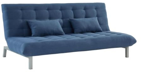 Vente-unique - Canapé 3 Places Convertible clic clac en Tissu Hornet - Bleu