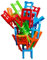 18Pcs Balancing Toys Kunststoffstühle,Stacking Chairs Tower Balancing Game Kinder,Multiplayer Balance Game Chair on Chair Stack Up Chairs Tower Game Familienfeiern