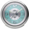 PRIM Steel Wecker Modern Alarm Clock, Metall und Kunststoff, Silber/Blau, LED Nachtlicht, Analog, Quarz-Uhrwerk Sweep, Lauter Alarm, Snooze, Schlummerfunktion Nachttisch Dekoration