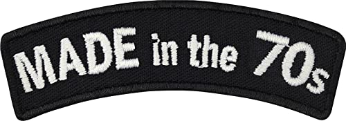 Birthday Patch “ Made in The 70s Birthday Gift for Friends and Family | Birthday Sign to sew or Iron on for All Fabrics | Party Sticker for Clothing and Leather | 70x20 mm