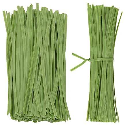 Trimming Shop 200 Bridas de plástico para Plantas de jardín Flexibles de 15 cm, Alambre de Soporte Recubierto