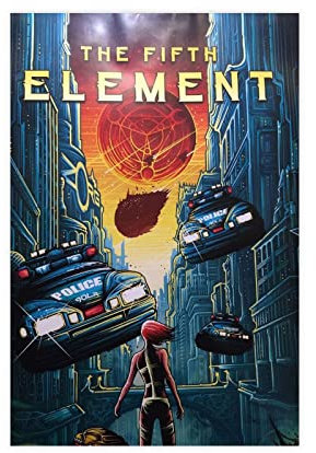 WFKLMSL Das fünfte Element Kunstdrucke Poster Ästhetisches Leinwand Poster Schlafzimmer Dekor Sport Landschaft Büro Zimmer Dekor Geschenk Rahmen Stil 30 x 45 cm