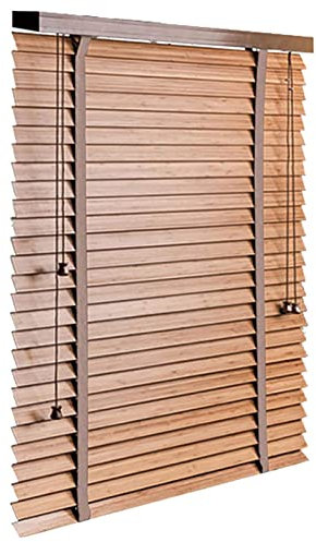 Holzjalousie Holz Jalousie,Massivholz-jalousette Mit 50 Mm Lamellen,Verdunkelungs Venezianische Jalousie Aus Bambus Für Fenster,Anti-uv-/Sonnenschutz,mit Zubehör,Anpassbar (W100xH130cm(39x51in))