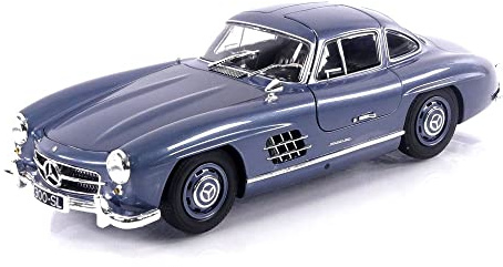 Minichamps 1955 Mercedes-Benz 300 SL W198 Light Blue Metallic Limited Edition to 450 pieces Worldwide 1/18 Diecast Model Car