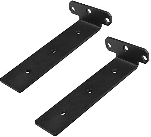 Celbon 2PC Verdickt Schwarz Regalhalterungen Edelstahl Wandmontiert Regalwinkel Klappbar Heavy Duty Regalhalterung Tabelle Unterstützung Klammer Klappkonsole für Wandregal
